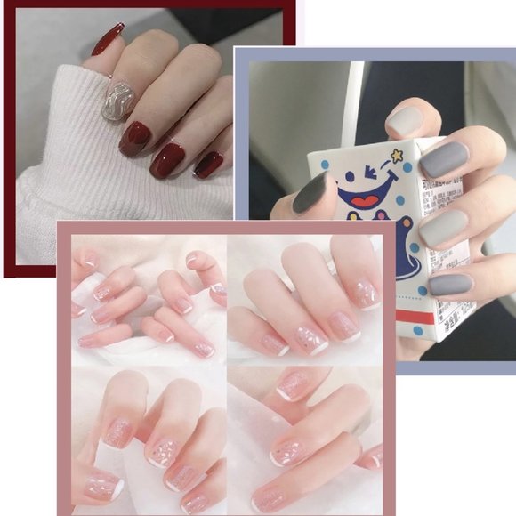 NEW x3 Press on Nails with Kit - 24pcs per box - Picture 1 of 10